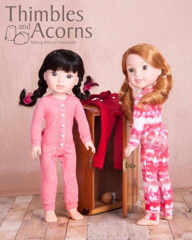 Thimbles and Acorns WellieWishers Union Suit 14.5" Doll Clothes Pattern Pixie Faire