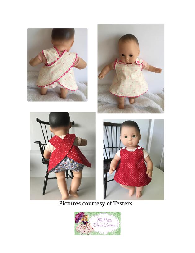 Mon Petite Cherie Couture Bitty Baby/Twin Xanthe 3-Piece Outfit 15" Baby Doll Clothes Pattern Pixie Faire