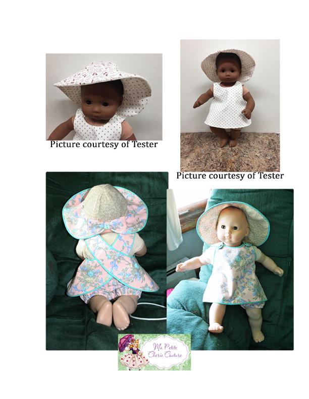 Mon Petite Cherie Couture Bitty Baby/Twin Xanthe 3-Piece Outfit 15" Baby Doll Clothes Pattern Pixie Faire