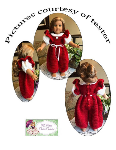 Mon Petite Cherie Couture Crochet Zuri Romper 18" Doll Crochet Pattern Pixie Faire